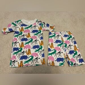 Hanna Andersson Multicolor Animal Print Kids Pajamas Size 110 US 10